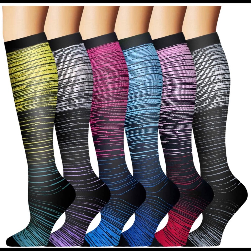 6 Pairs S/M-  Compression Socks for Women & Men
